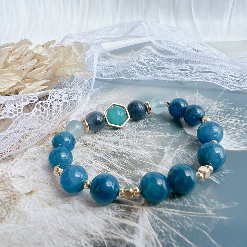 Devil's Aquamarine | Aquamarine | Stone| Blue Phosphorus - Bracelets - Crystal 