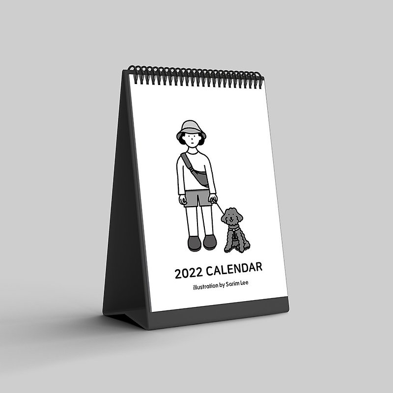 Paper Calendars Black - 2022 Cafe and Hof illustration calendar