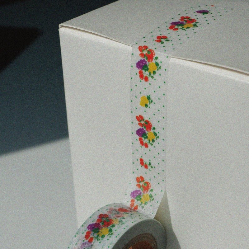 Green Dot Fruits Masking Tape - มาสกิ้งเทป - กระดาษ หลากหลายสี