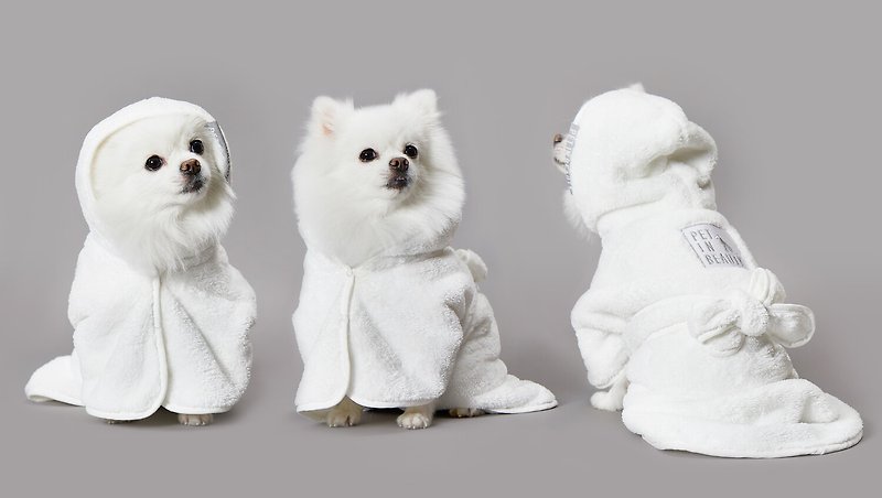 免睏【#免運 PET IN BEAUTY 韓國 超細纖維 寵物 浴衣】寵物浴衣 - 寵物衣服 - 棉．麻 