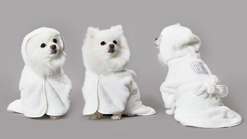 免睏寵物樂園 免睏【#免運 PET IN BEAUTY 韓國 超細纖維 寵物 浴衣】寵物浴衣