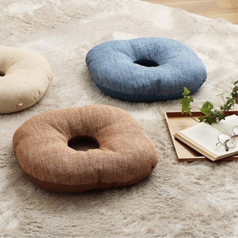 日本製-甜甜圈圓形坐墊/椅墊/圓椅墊/加厚墊 - 椅子/沙發 - 聚酯纖維 