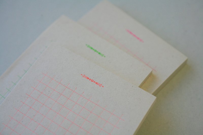 Set of 3 Zaragami memo pads in fluorescent colors(1) - Cards & Postcards - Paper Gray