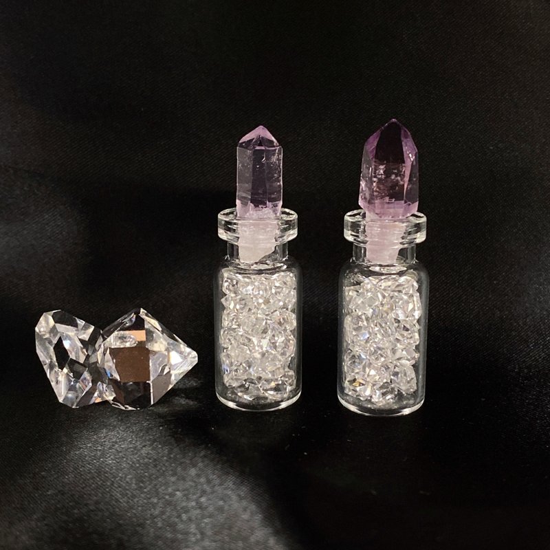 Edith & Jaz • 美國閃靈鑽能量瓶 - 擺飾/家飾品 - 半寶石 透明