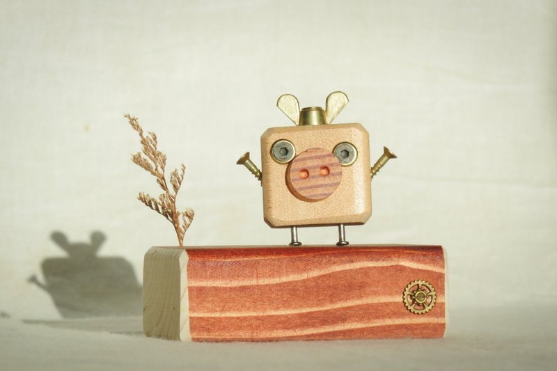 Original wooden work [Magnet Doll Diffuser] Four types: Piggy/Screaming Man/Bacteria Man/Leather Boss - Fragrances - Wood 