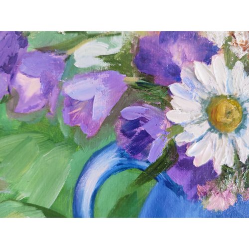 絵画 花の絵 野生の花の絵画 花 オリジナルアート キャンバス 静物画 油絵