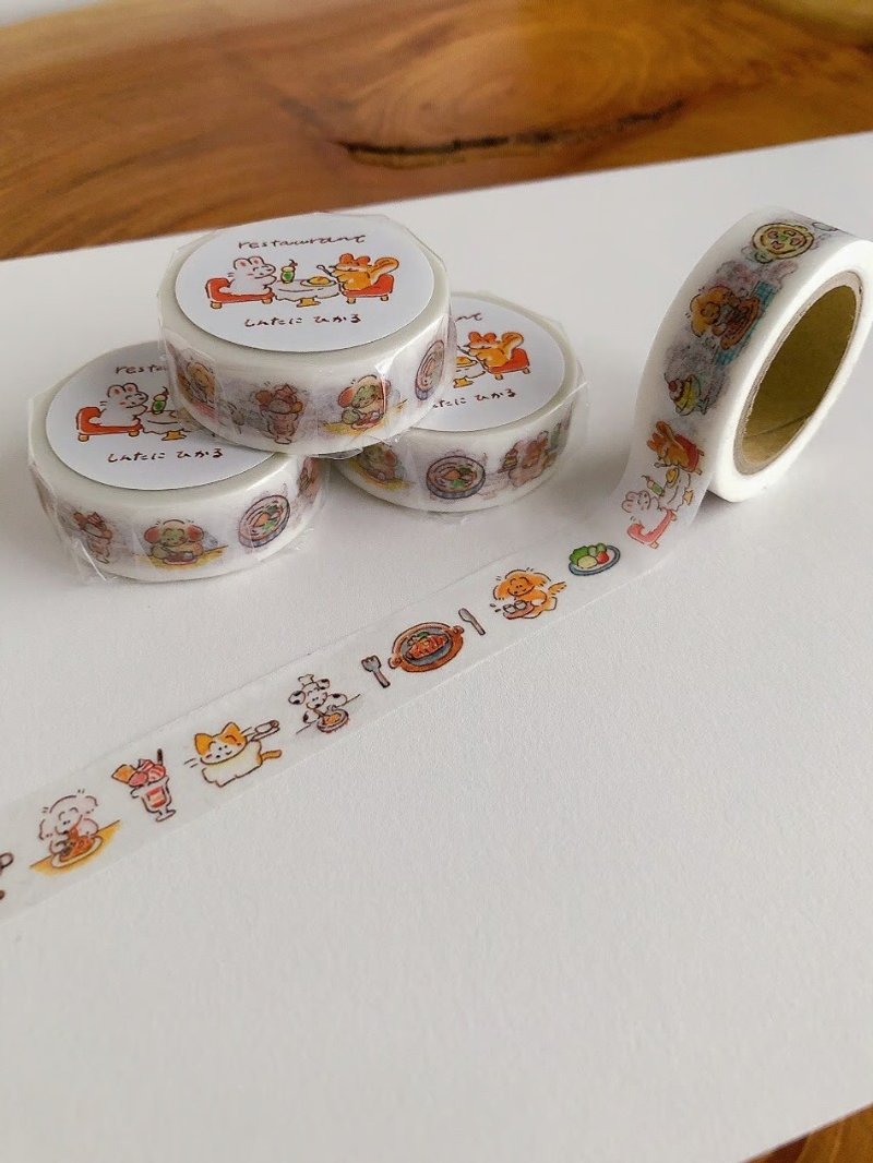 Animal Restaurant Masking Tape - Washi Tape - Paper 