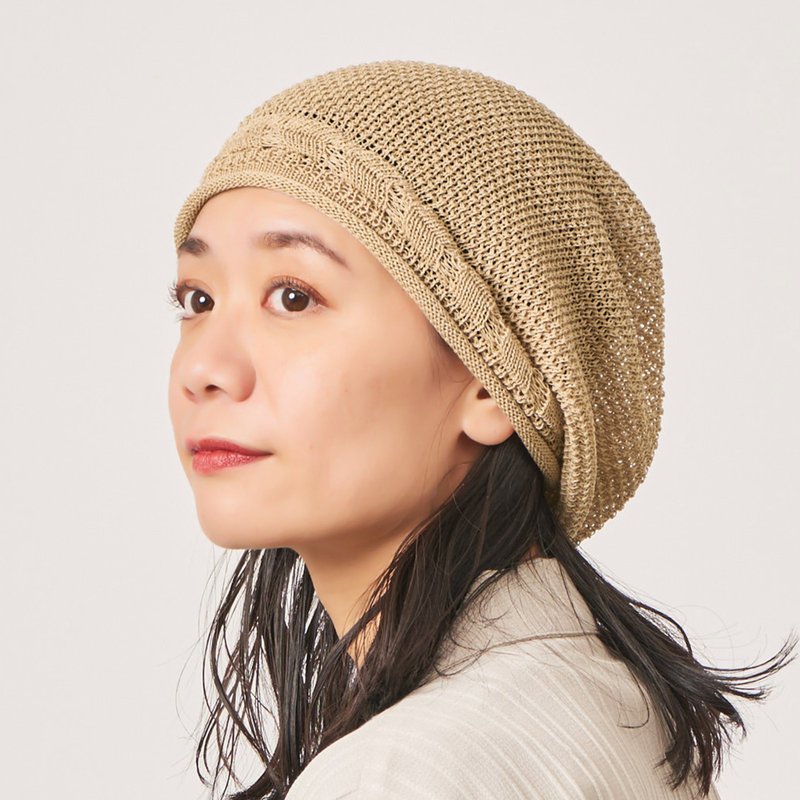 Handmade Korean Fashion Acrylic-Blend Mesh Knit Slouchy Beanie Hat for Women - Hats & Caps - Acrylic 