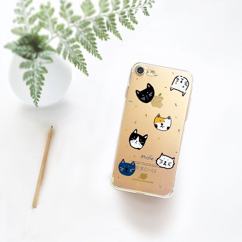 無料レター猫iPhone XS MAXサムスンS9プラス電話ケース - スマホケース - プラスチック ホワイト