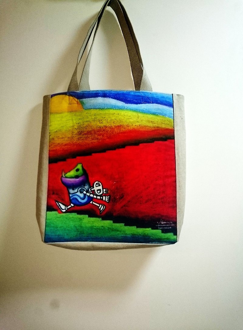 happy!!! run!! - shoulder bag - Messenger Bags & Sling Bags - Other Materials 
