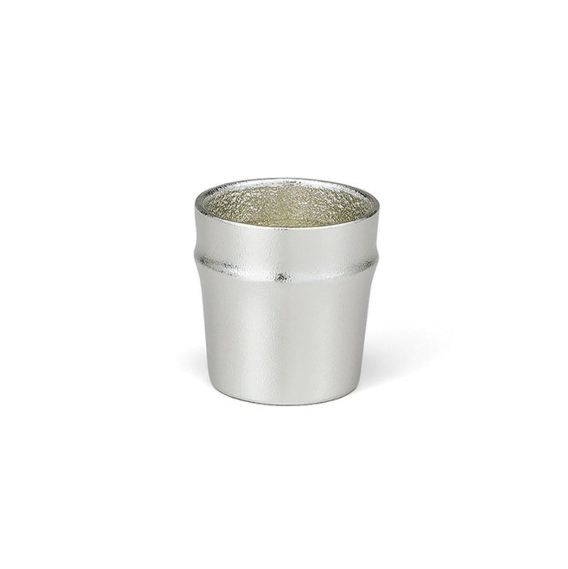 竹筒型カップ - ワイングラス・酒器 - 貴金属 シルバー