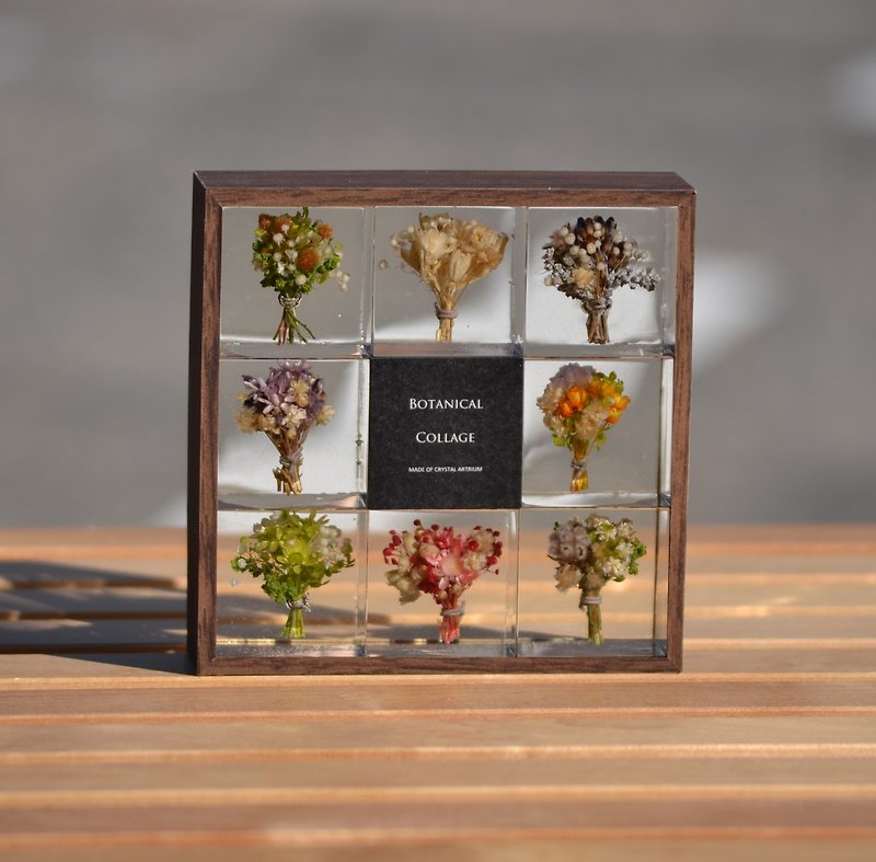 Handcrafted botanical collage bouquet version - ของวางตกแต่ง - ซิลิคอน หลากหลายสี