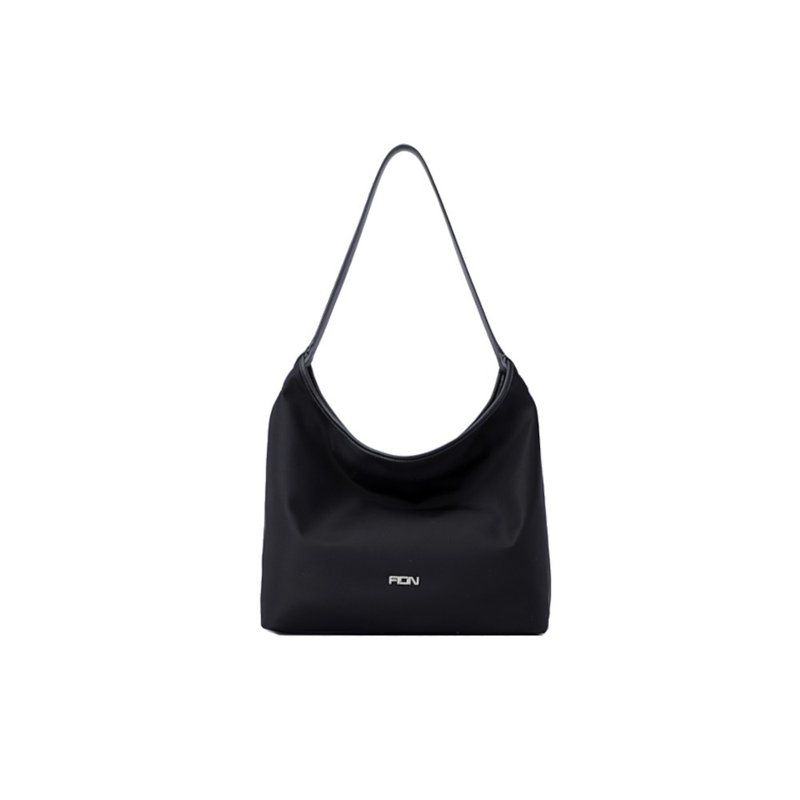 Nylon with Leather Tote Bag - Handbags & Totes - Nylon Black