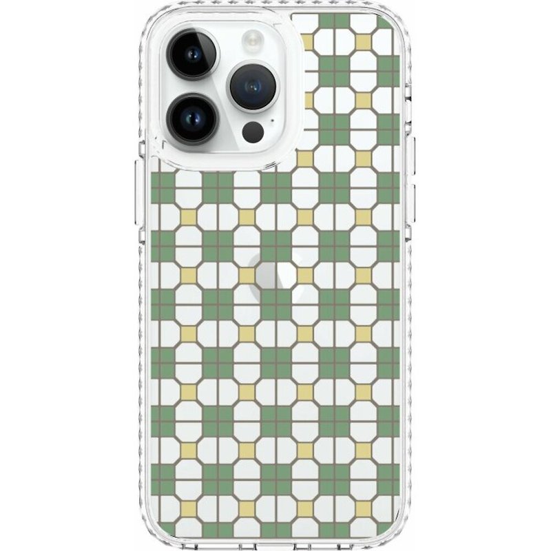 Printing music co-branded mobile phone case-air cushion anti-fall protective case/Old Tile No. 9/Old House White and Green - เคส/ซองมือถือ - วัสดุอื่นๆ สีใส
