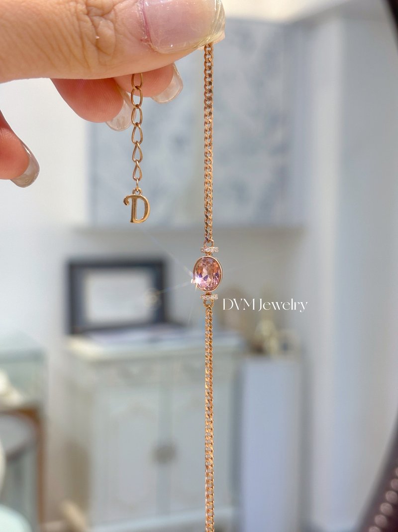 粉色碧璽手鏈日常必備單品 - 手鍊/手環 - 寶石 粉紅色