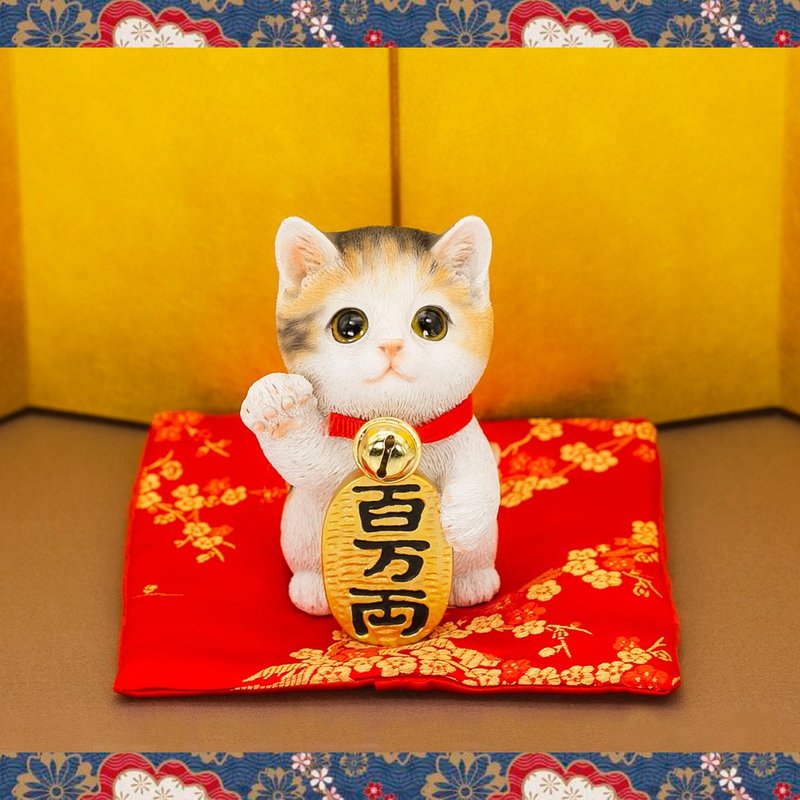 Debari Maneki Neko Cat Figurine Business Prosperity Protection from Misfortune Protection from Illness Good Fortune Increase in Money Luck Bringing Good Fortune Entrance Restaurant Opening Celebration Birthday Anniversary Christmas New Year Miscellaneous Goods cb039m - ของวางตกแต่ง - เรซิน สีแดง