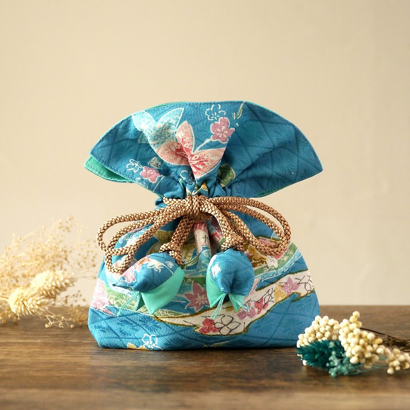 FUGURO calling for happiness - Toiletry Bags & Pouches - Cotton & Hemp Blue
