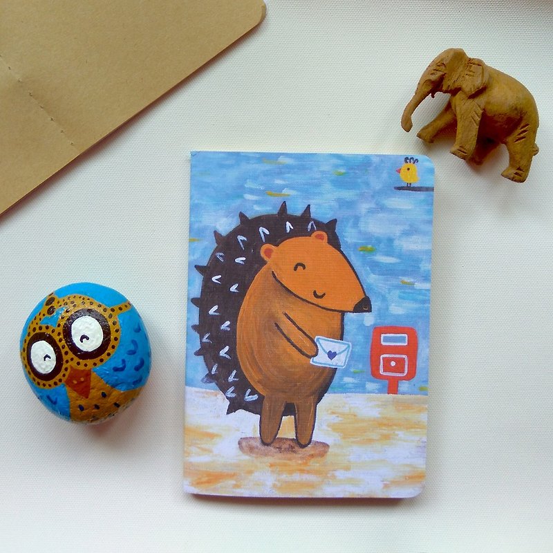 Small notebook | Little hedgehog - Notebooks & Journals - Paper Multicolor