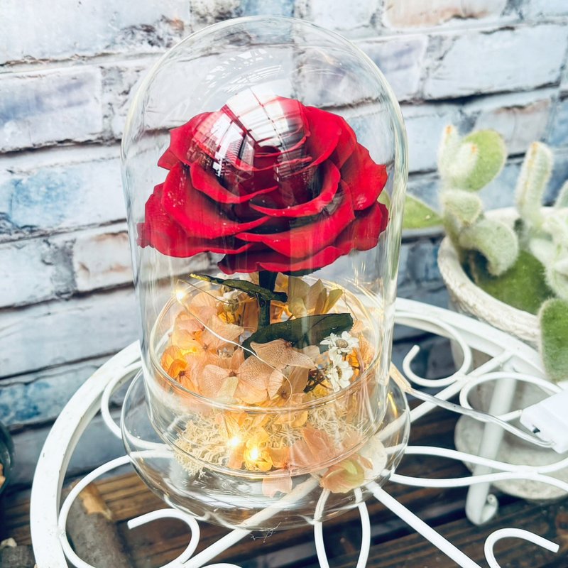 星の王子さまのバラの完全に透明なマイクロランドスケープエクアドル不滅のガラスフラワーカップ - 置物 - 寄せ植え・花 