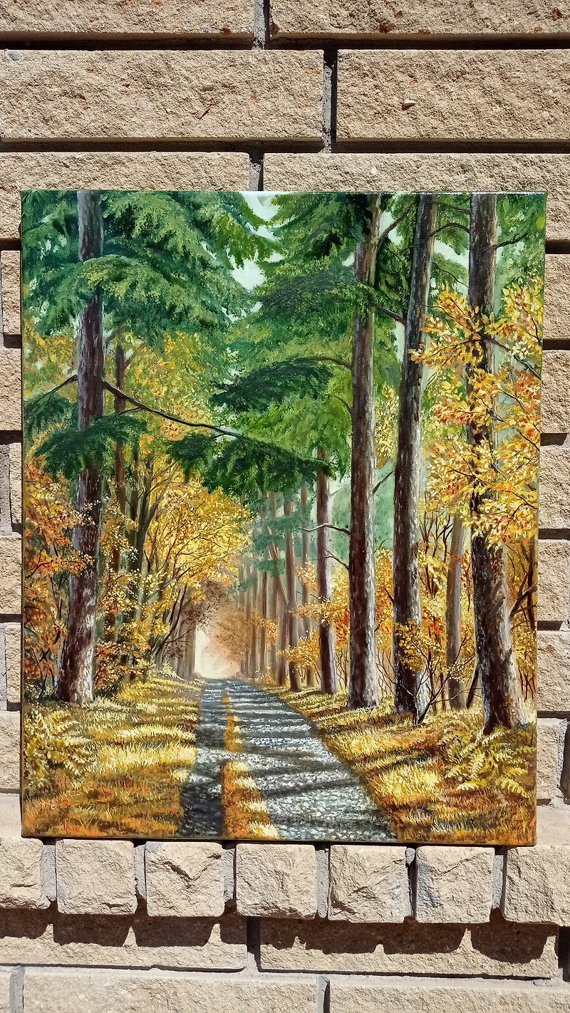 Painting on canvas Forest. Oil painting. Beautiful trees in the picture. - 掛牆畫/海報 - 其他材質 多色