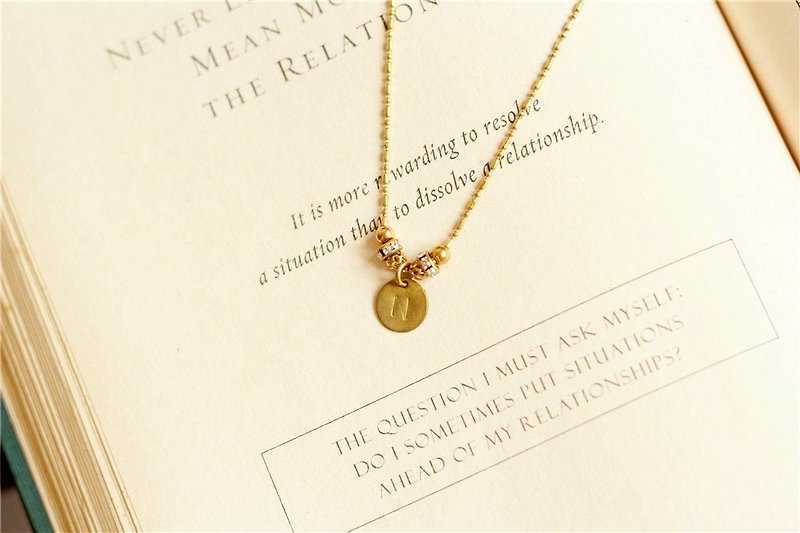 [Na UNA- excellent hand-made] u are my only one - the world of pure Bronze clavicle chain custom - สร้อยคอทรง Collar - โลหะ สีทอง