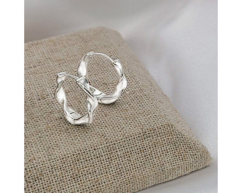 I wave I 925 sterling silver earrings - Earrings & Clip-ons - Sterling Silver Silver