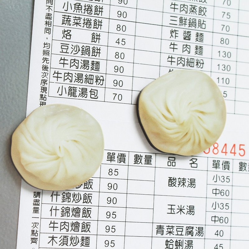 台灣好物磁鐵–小籠包 - 磁石貼/磁鐵 - 紙 白色