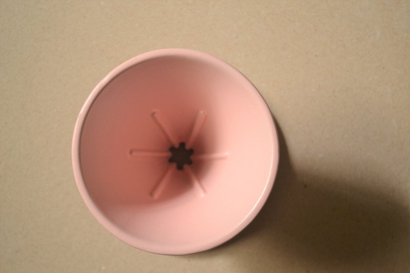若櫻粉錐形六肋濾杯01款 禮盒 送禮 禮物包裝 - 咖啡壺/咖啡周邊 - 陶 粉紅色