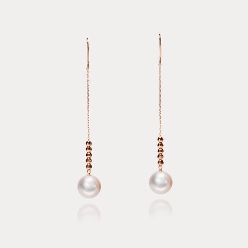 瑭果盒珠寶·設計 La Bonbonnière Jewelry Déesse | 9-9.5mm 希望女神 日本Akoya海水珍珠18K耳環/耳勾