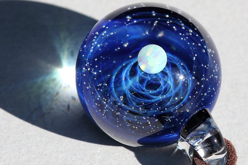 Spiral Galaxy Glass Pendant no. 886