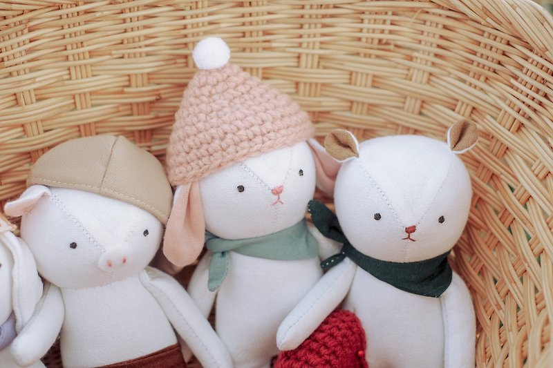 18cm Handmade Doll - Baby Gift Sets - Cotton & Hemp Pink