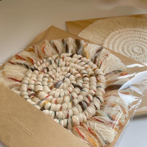 𝐚𝐧𝐧𝐢𝐞𝐞𝐢𝐧𝐧𝐚 |macrame studio Macrame 波希米亞 聖誕 派對 節慶 編織 圓形 杯墊