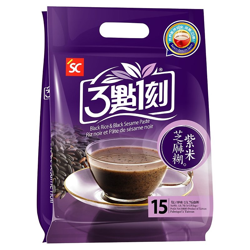 [3:1 tick] 15 pieces of purple rice sesame paste/bag - นม/นมถั่วเหลือง - วัสดุอื่นๆ สีม่วง