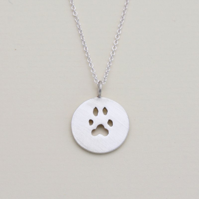 Footprint Necklace - Necklaces - Sterling Silver Silver