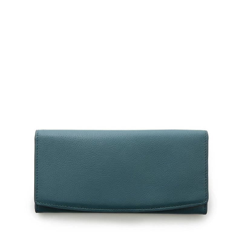 Arch long clip-turquoise - Wallets - Genuine Leather Green