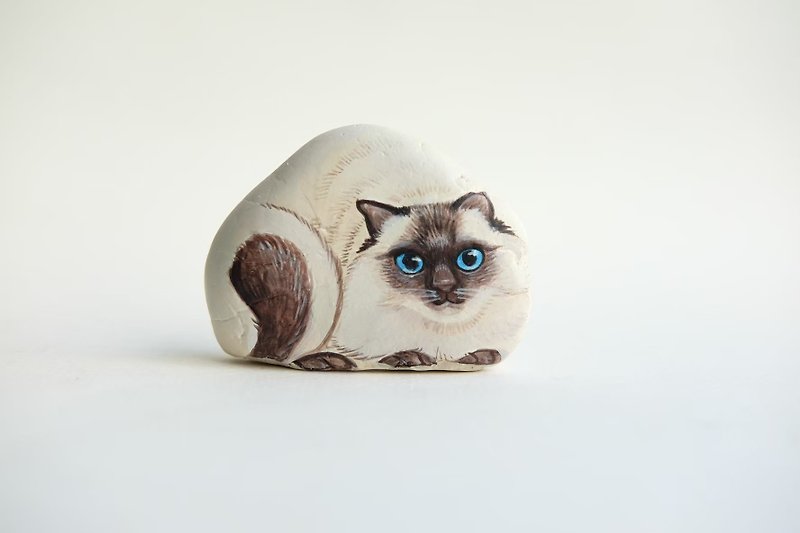 Custum your cat stone painting. - 裝飾/擺設  - 石頭 多色