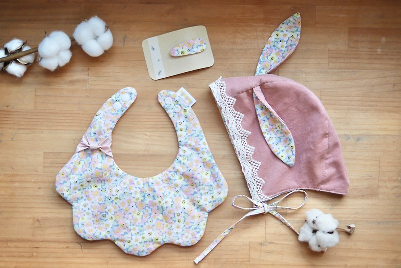 Pink Rabbit Girl 1st Birthday Gift Box - Baby Gift Sets - Cotton & Hemp Pink