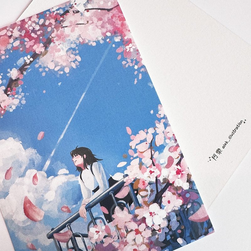 Sakura | Postcard - การ์ด/โปสการ์ด - กระดาษ สึชมพู