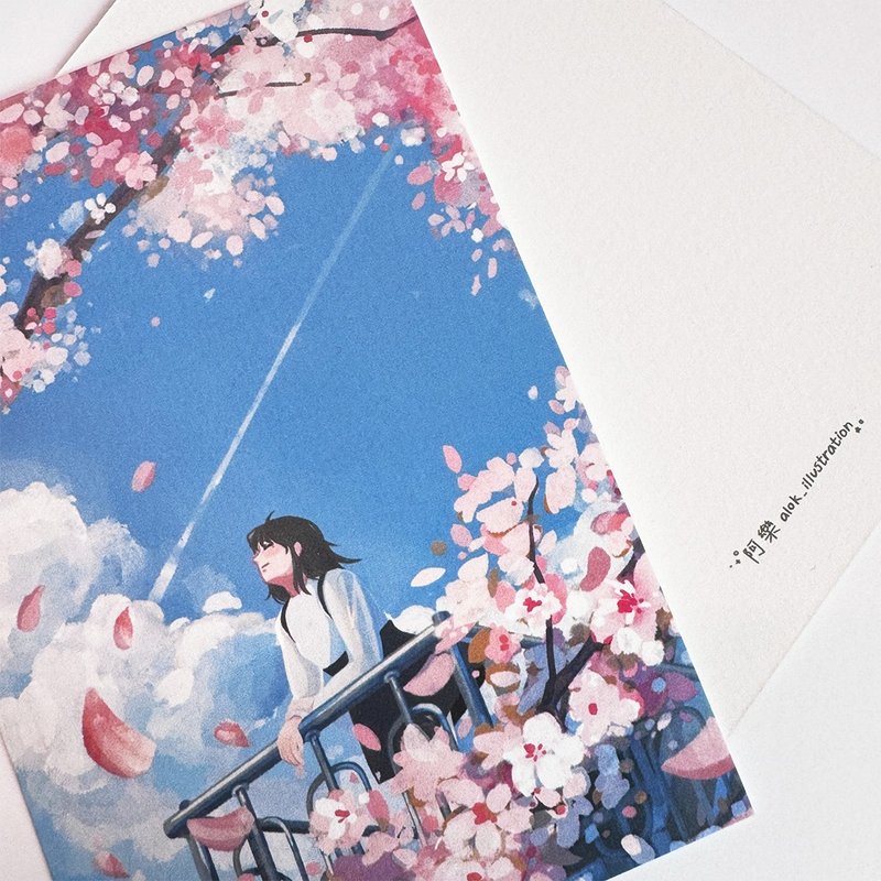 Sakura | Postcard - การ์ด/โปสการ์ด - กระดาษ สึชมพู