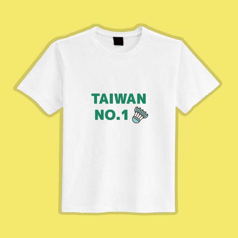 Linyang badminton gold medal cultural and creative clothes T-shirt white T children's clothing short-sleeved pure cotton cool feeling - Men's T-Shirts & Tops - Cotton & Hemp Multicolor