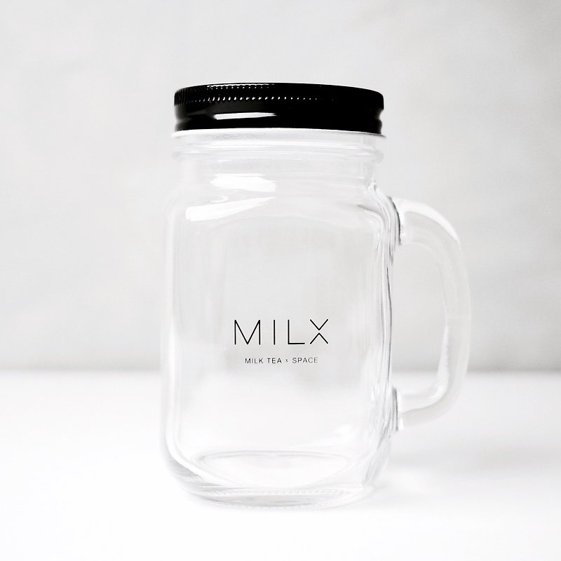 MILX Logo Milk Tea Can - ถ้วย - แก้ว สีใส