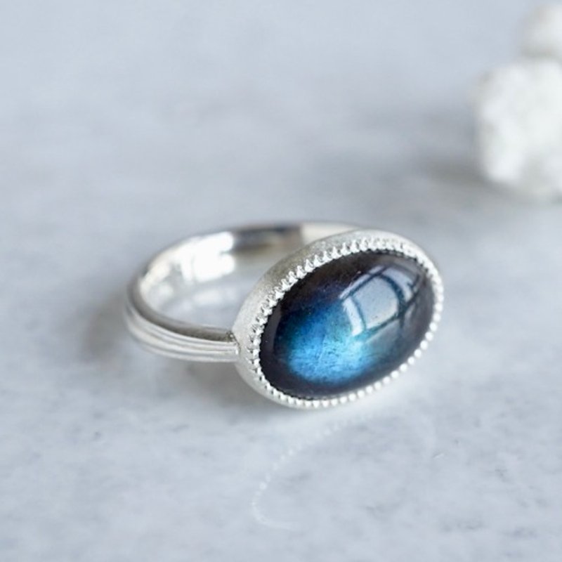 Spectrolite ring [OP784SV] - 戒指 - 其他金屬 