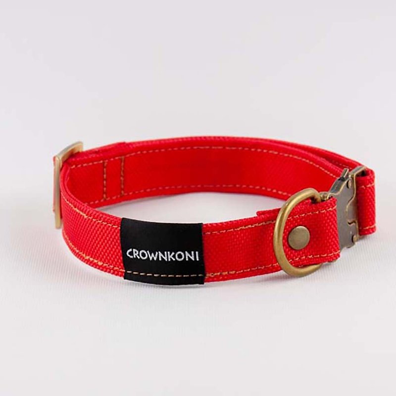 Oxford Collar - Red - Collars & Leashes - Other Materials 