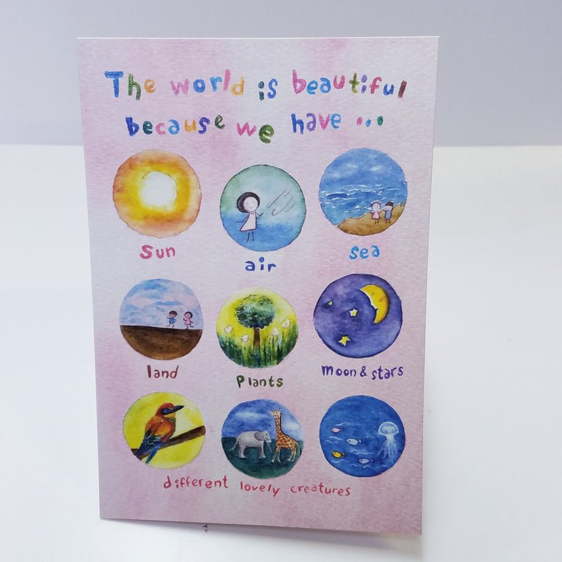 芥菜種-愛情卡-世界 - 卡片/明信片 - 紙 