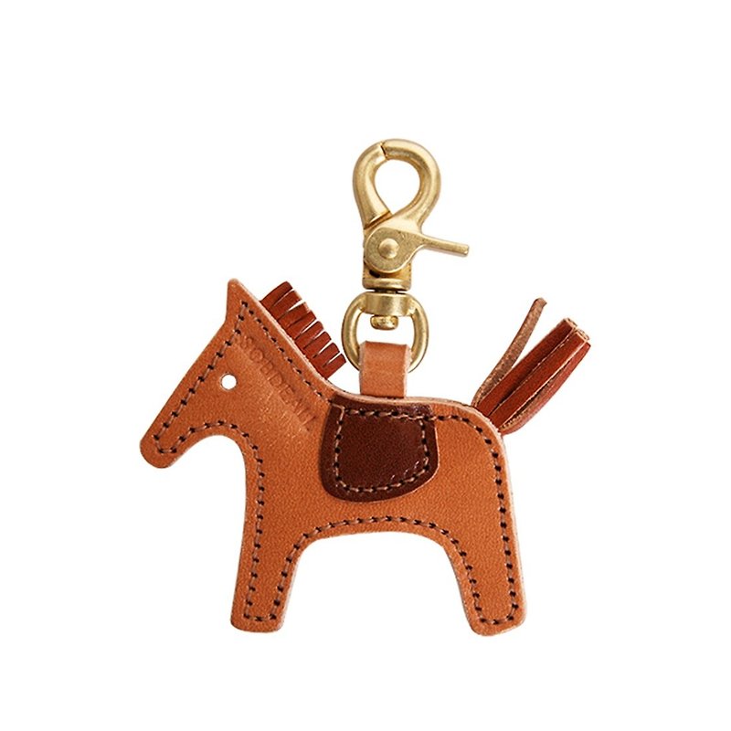 Trojan leather ornament - Keychains - Genuine Leather Brown