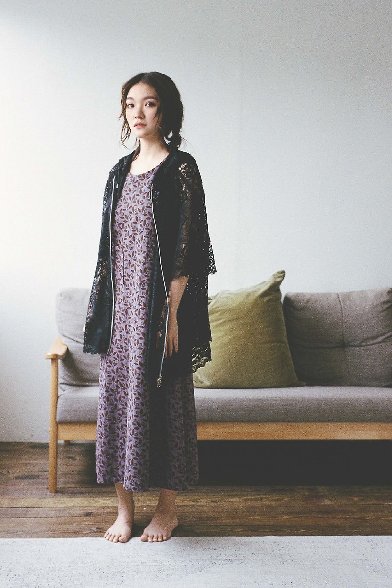 printed patchwork dress|日本印花拼接背心裙 - 洋裝/連身裙 - 棉．麻 