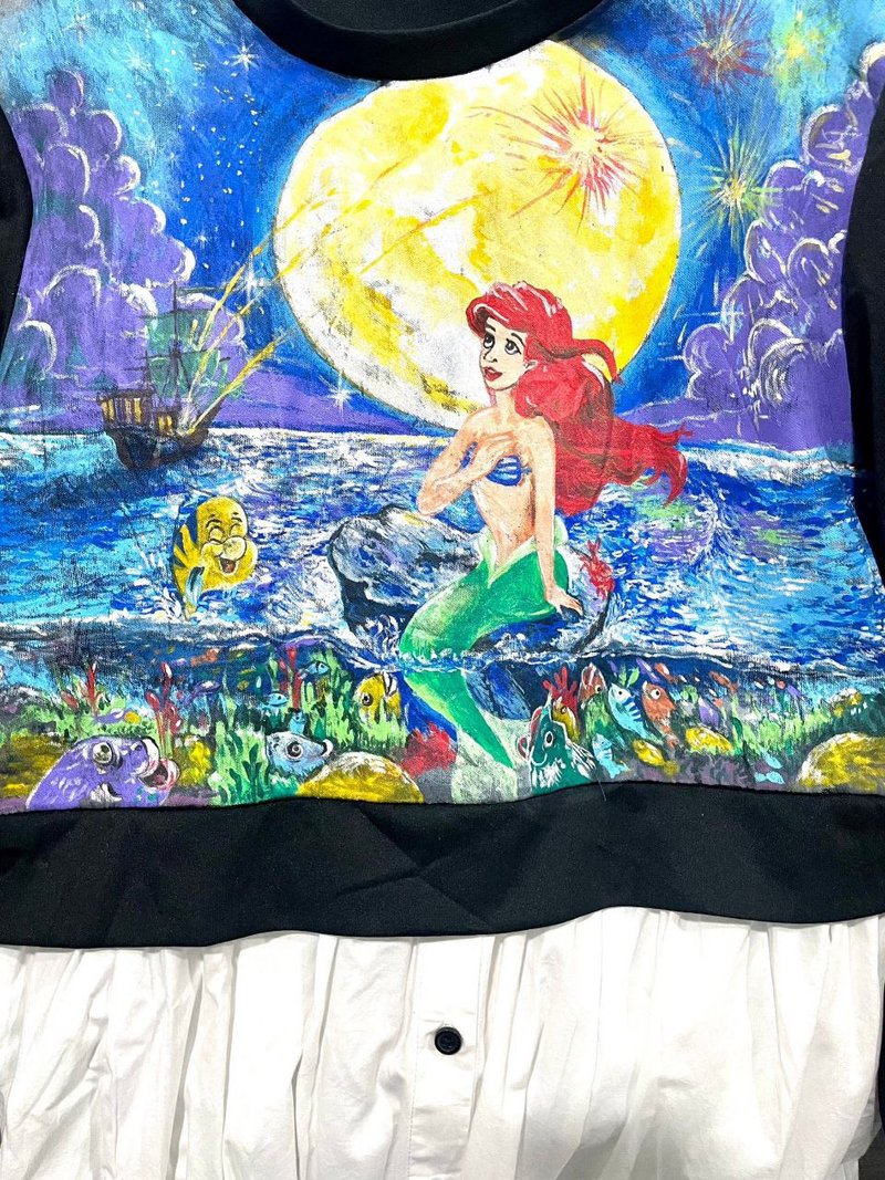 Hand painted Mermaid Ariel pullover with amazing details - 女裝毛衣/針織衫 - 其他材質 