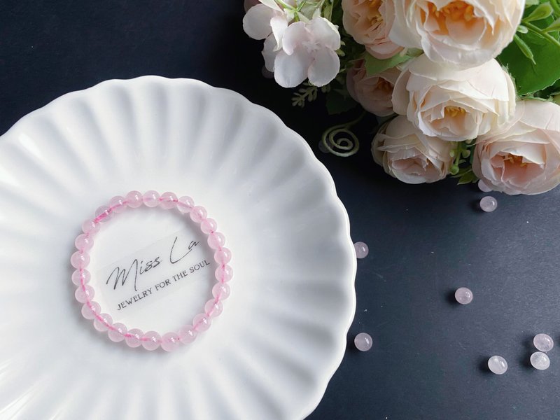 粉晶 招貴人 旺人緣 桃花 閨蜜 生意運 手鍊 禮物 天然石 - 手鍊/手環 - 水晶 粉紅色