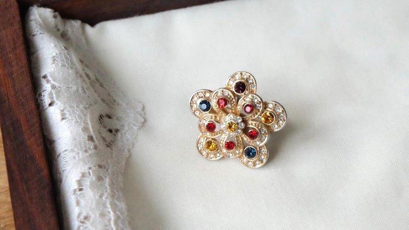 French Vintage Multi-Colour Flower Ring