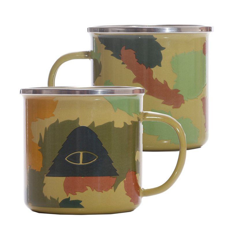 POLER CAMP MUG 經典鋼杯 芥末迷彩 - 露營用品 - 琺瑯 綠色